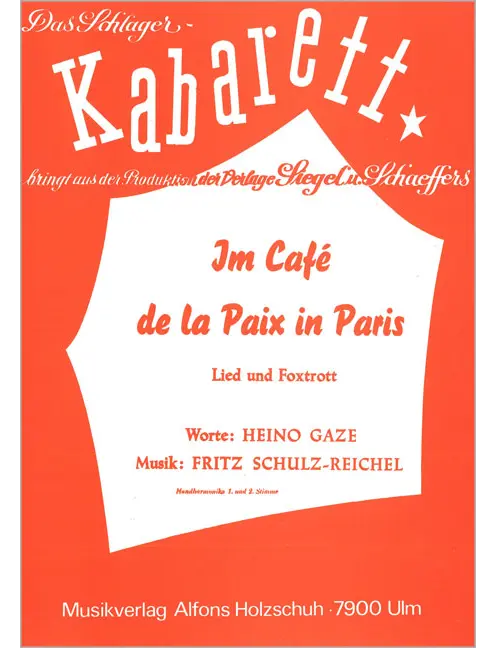 Im Cafe de la Paix in Paris